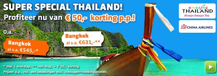 Goedkope Thailand vliegtickets van World Ticket Center