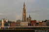 De skyline van Antwerpen.