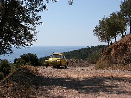 Een VW Kever in Samos