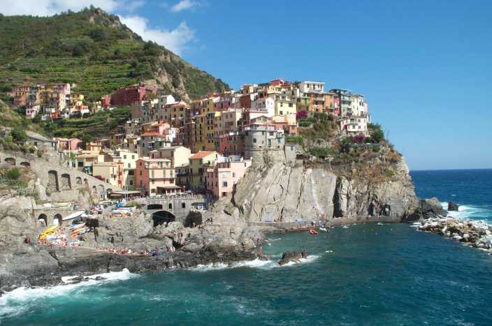 Een dorpje aan de kust van Italie