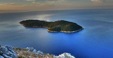 Het eiland Lokrum, Kroatie