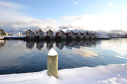 Svinoya Rorbuer, Svolvaer, de Lofoten, Noorwegen