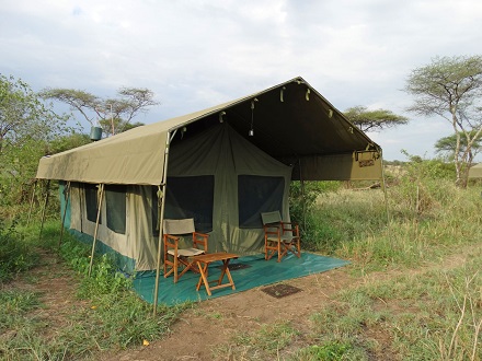 Private camp in de Serengeti