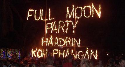 Wereldberoemde full moon party op Koh Phangan