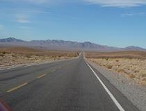 Op weg van Las Vegas naar Death Valley, december 2008