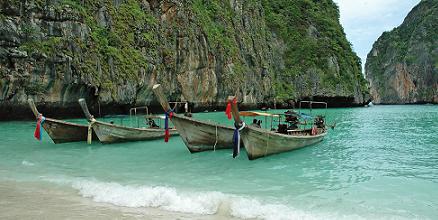 Thaise longtail boats