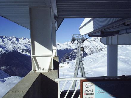 Gondel in Alpe d'Huez, Frankrijk