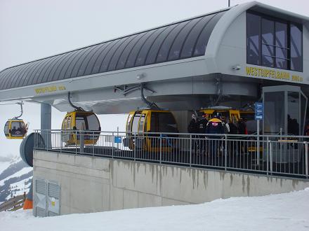 Gondel in Saalbach, Oostenrijk