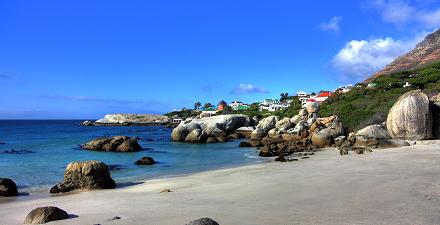 Boulder Beach, vlakbij Kaapstad in Zuid-Afrika.