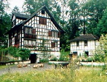 Typisch Zwitserse huizen in Ballenberg
