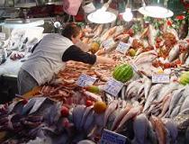 Een vismarkt in Athene