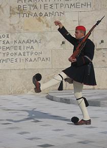 De wisseling van de wacht bij Syntagma Square