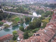 Bern ligt in een rivierlus van de Aare.
