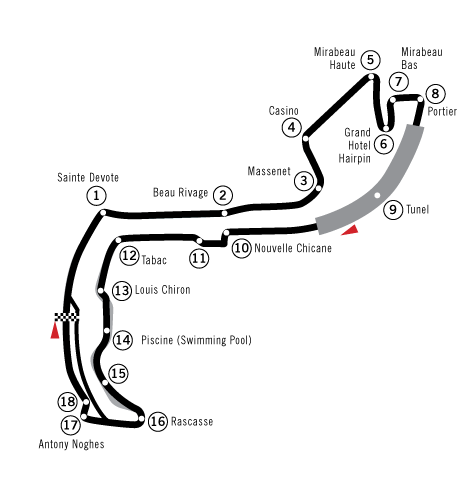 Stratencircuit van Monaco - De Grand Prix van Monaco, Monte Carlo