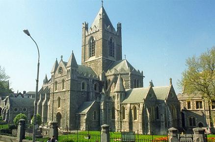 De Christ Church Kathedraal van Dublin dateert van de Anglo-Normandische veroveraars in de 12e eeuw