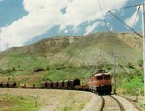 Iran, trein bij Jolfa